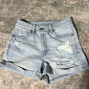 American Eagle Outfitters Women's Light Blue Denim Shorts
